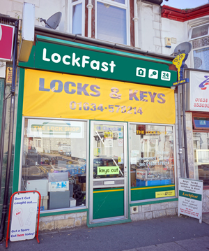Lockfast Locksmiths Shop front Canterbury Street ME7 5TR